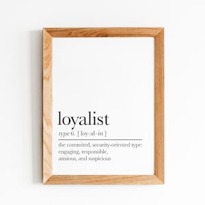 Enneagram Type 6 Definition PRINT | The Loyalist | DIGITAL DOWNLOAD