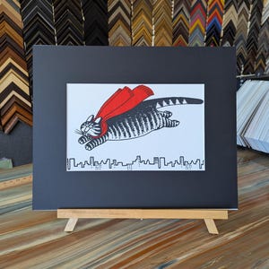 Kliban Super Cat Matted Print