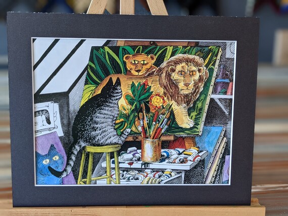 Kliban Cat From 2002 Calendar Cat Studio - Etsy