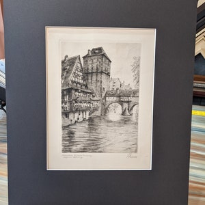 Vintage Original etching- Nuremburg