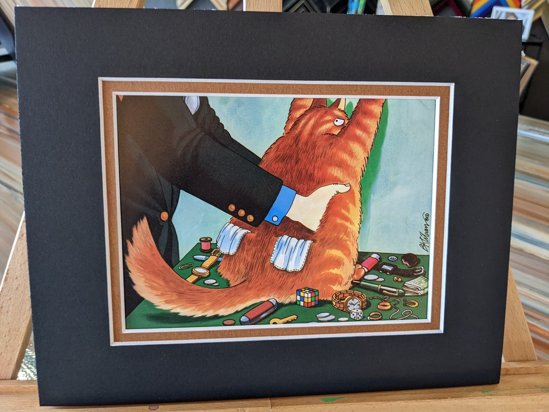 Kliban Cat From Calendar / Frisked Matted Print Etsy