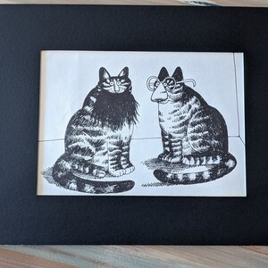 Kliban Cat From Cat Book/ Cats in Costume matted print