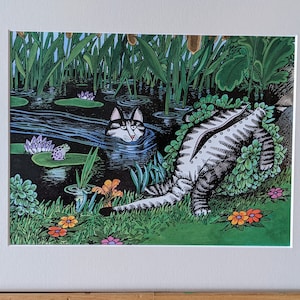 Kliban Cat Calendar 2019 Matted Print- Cat Swimsuit