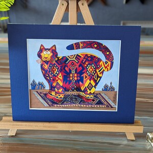 Kliban Cat From 1985 Calendar / Colorful Cat