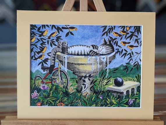 Kliban Cat From 2002 Calendar Cat Bath - Etsy