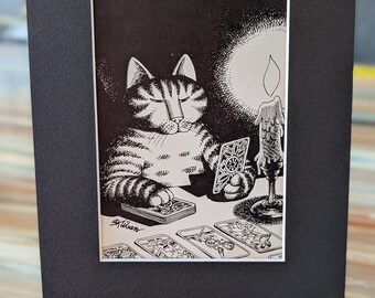 Kliban Cats Vintage Original Print Cats in Hot Tub Color D