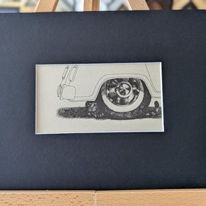 Kliban Cat From Cat Notepad- Cat in Hiding
