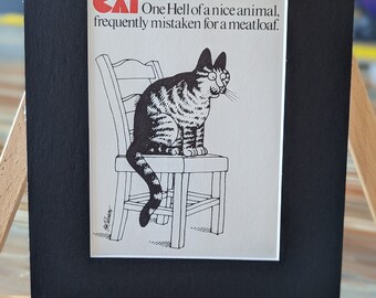 Kliban Cat Matted Print- 1977- CAT
