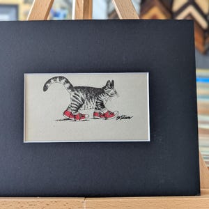 Kliban Cat From Cat Notepad- Cat with Sneakers