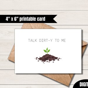 Cute plant greeting card talk dirty to me
