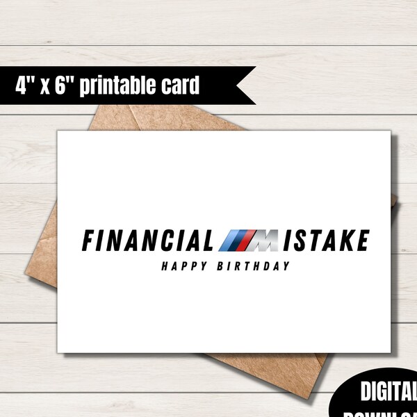 Bmw Birthday Card Etsy UK