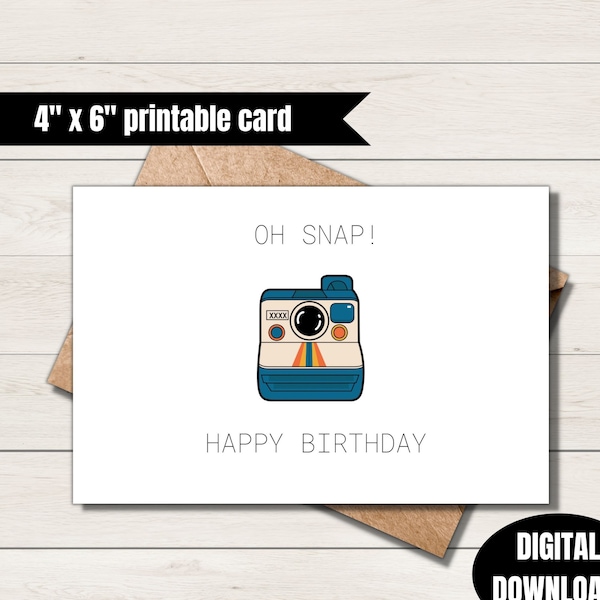 Cute photographer camera birthday card