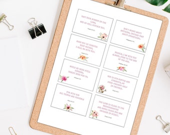 Printable Bible verse blessing cards pocket cards