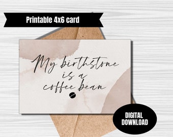 Coffee birthday 4x6 greeting card