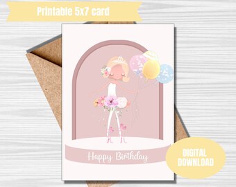 Ballerina Birthday card