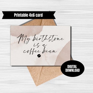 Coffee birthday 4x6 greeting card