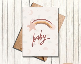 Baby shower new baby printable greeting card