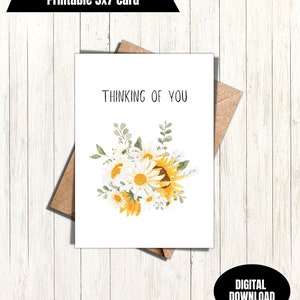 Carte de voeux à imprimer pour un bouquet de fleurs