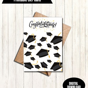 Felicitaciones tarjeta de felicitación imprimible de graduación