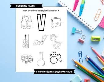 ABC coloring worksheets for toddlers, preschoolers and homeschool