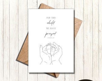 Religious new baby printable greeting card