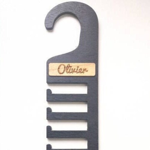 Customizable Wooden Tie Rack Etsy