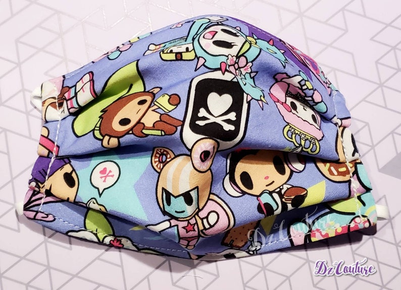 Download Cute Animal Donut Unicorn Pleated 3 Layer Masks Adult and ...