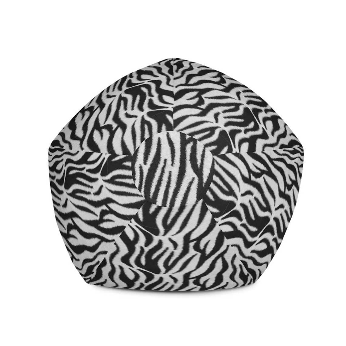 Zebra Animal Print Bean Bag Chair Cover Pouf Puff Etsy