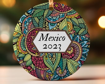 Mexican christmas ornament 2023 mexican folk art ornament travel keepsake souvenir Mexico mexican houswarming gift mexico christmas gift