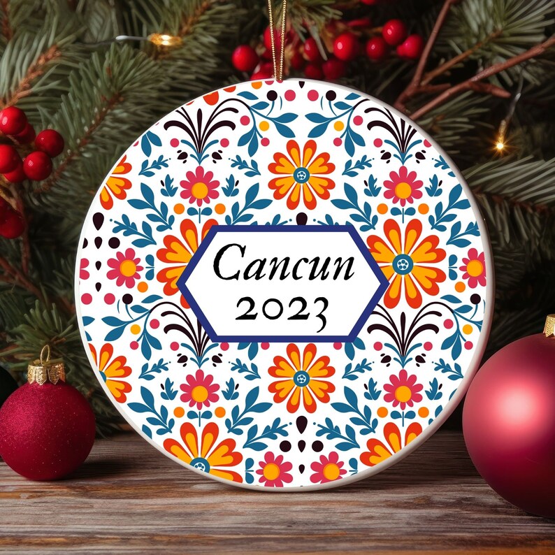 Cancun Christmas Ornament 2023 Cancun Ornament Gift for Etsy