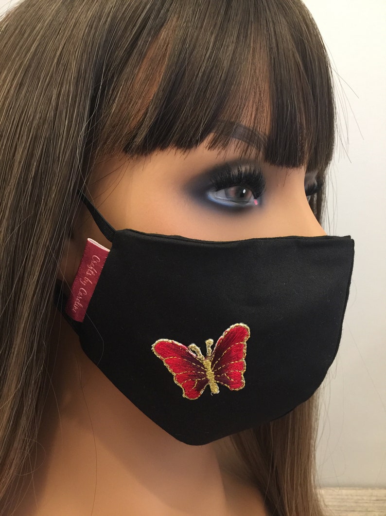 Butterfly Face Masks Beautiful Handmade Washable Reusable Etsy UK
