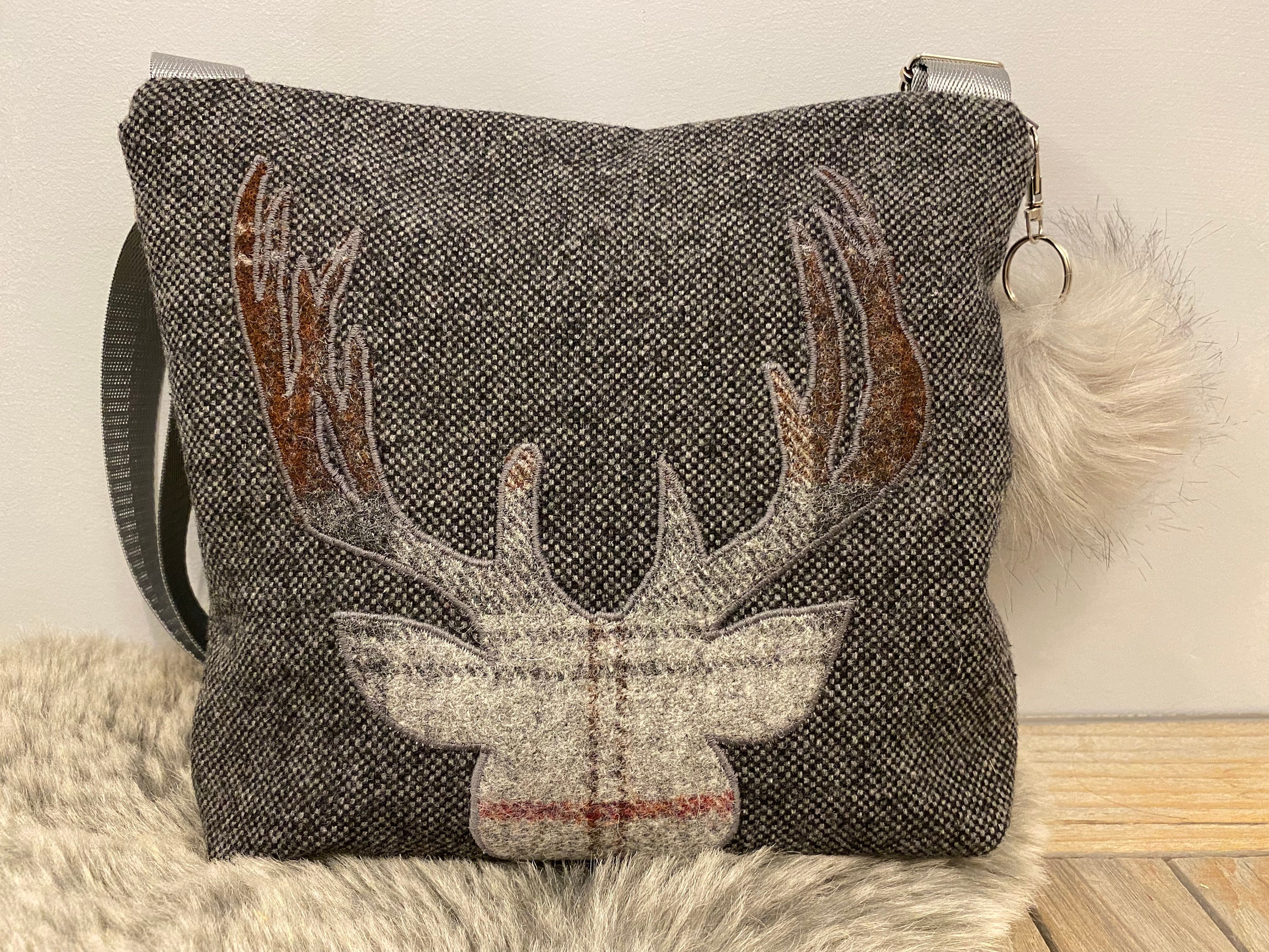 Matching Triple Layer Face Mask & Purse available separately Beautiful Handmade Genuine 100% Harris Tweed Wool Tote Bag