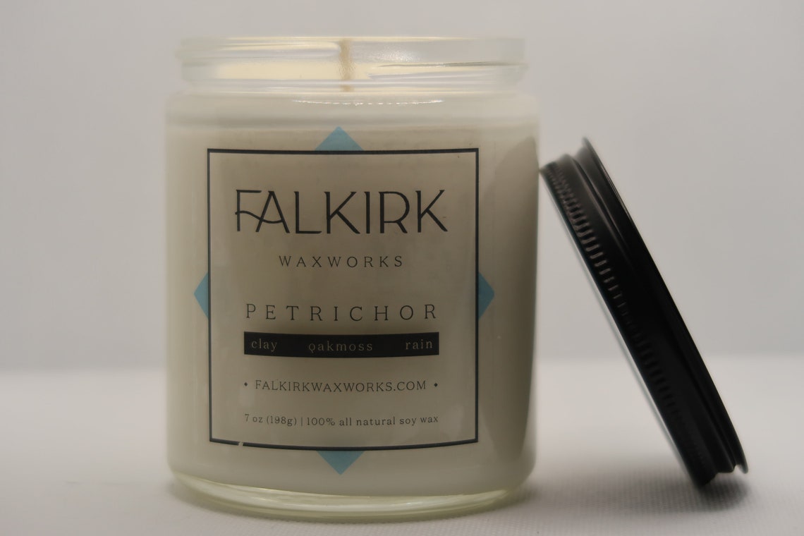 Falkirk Waxworks Petrichor All Natural Soy Wax Candle Hand Poured in