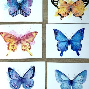 Schmetterling Aquarell - Original - Wasserfarbe - Farbe wählbar - Illustration