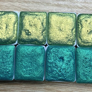 metallic Aquarellfarbe Mermaid - handgemacht