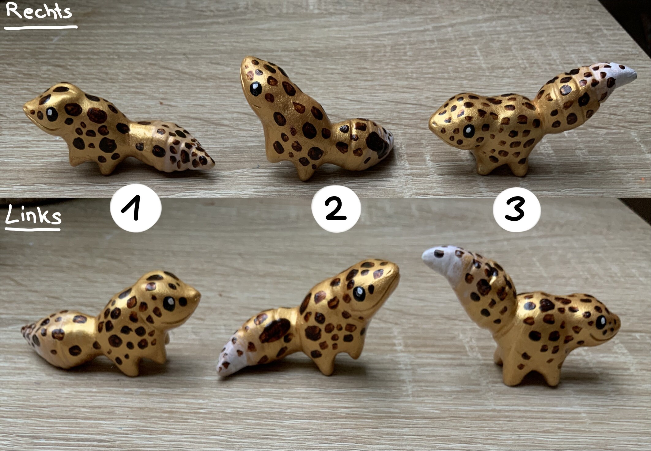 Leopard gecko figurine lucky charm handmade shape | Etsy