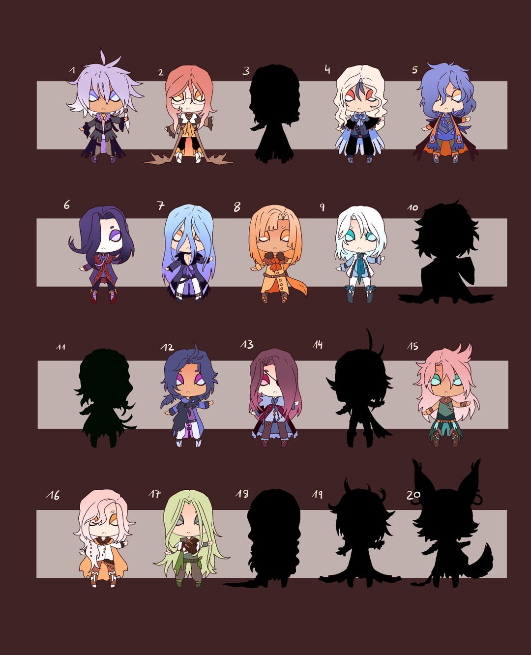 Character Design - Adopt a Tiny Chibi - Digital Download - Etsy