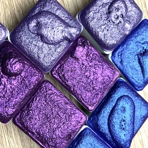 Aquarellfarbe handgemacht, royal purple, metallic