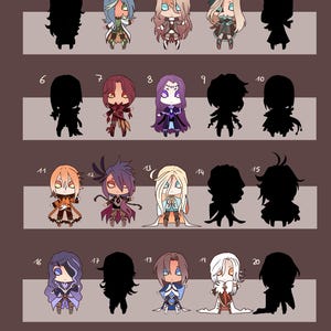 Diseño de personajes - Adopta un pequeño Chibi - Descarga digital