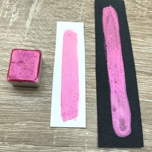 Metallic Aqarellfarbe - Hot Pink - handgemacht - halbes Näpfchen