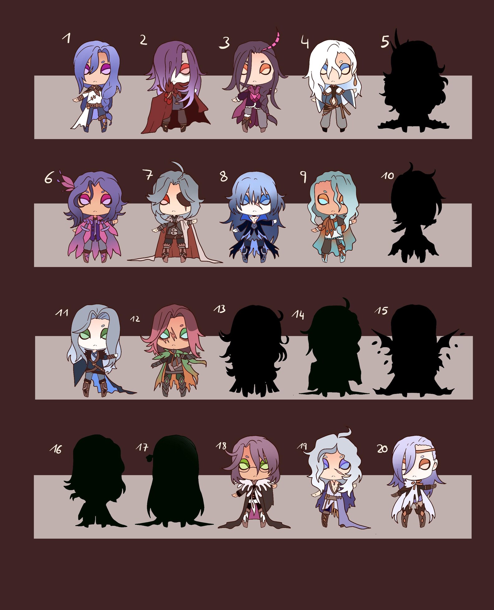 Character Design - Adopt a Tiny Chibi - Digital Download - Etsy