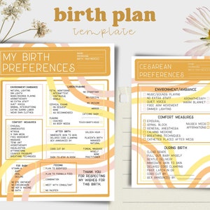 Downloadable Birth Plan - Etsy