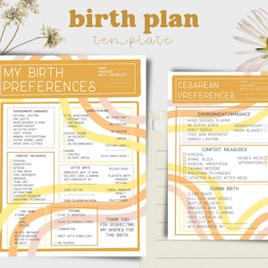 Downloadable Birth Plan - Etsy