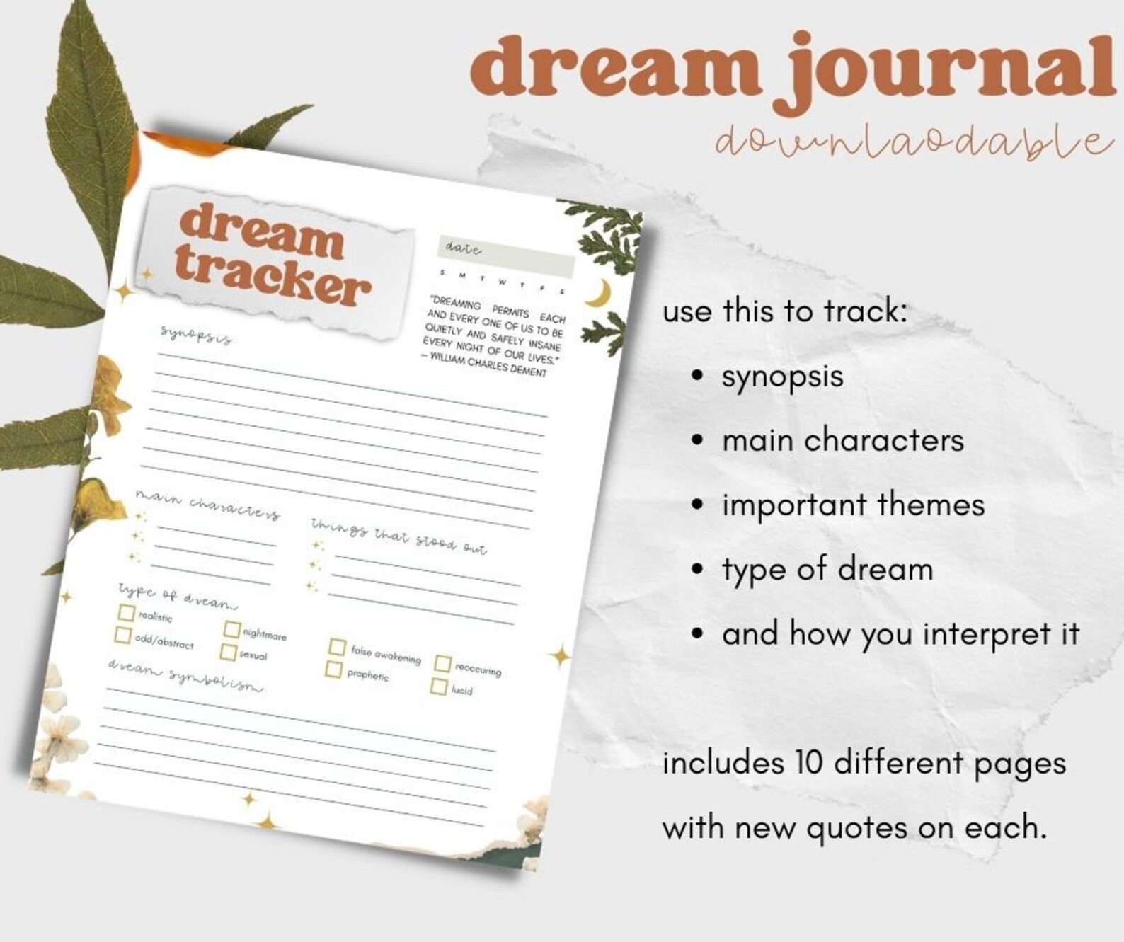 Digital Dream Tracker | Dream Journal | Shadow Work | Lucid Dreaming ...