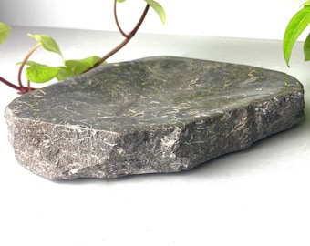 Handmade Black Marble Soap Dish, Minimalist Stone Bathroom Tray, Rustic Decor, Gift