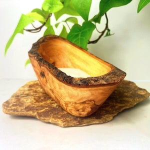 Handmade Olive Wood Soap Dish - Rustic Wooden Soap Holder