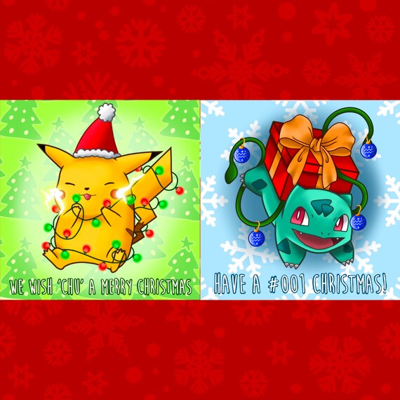 Pokemon Christmas Cards Etsy