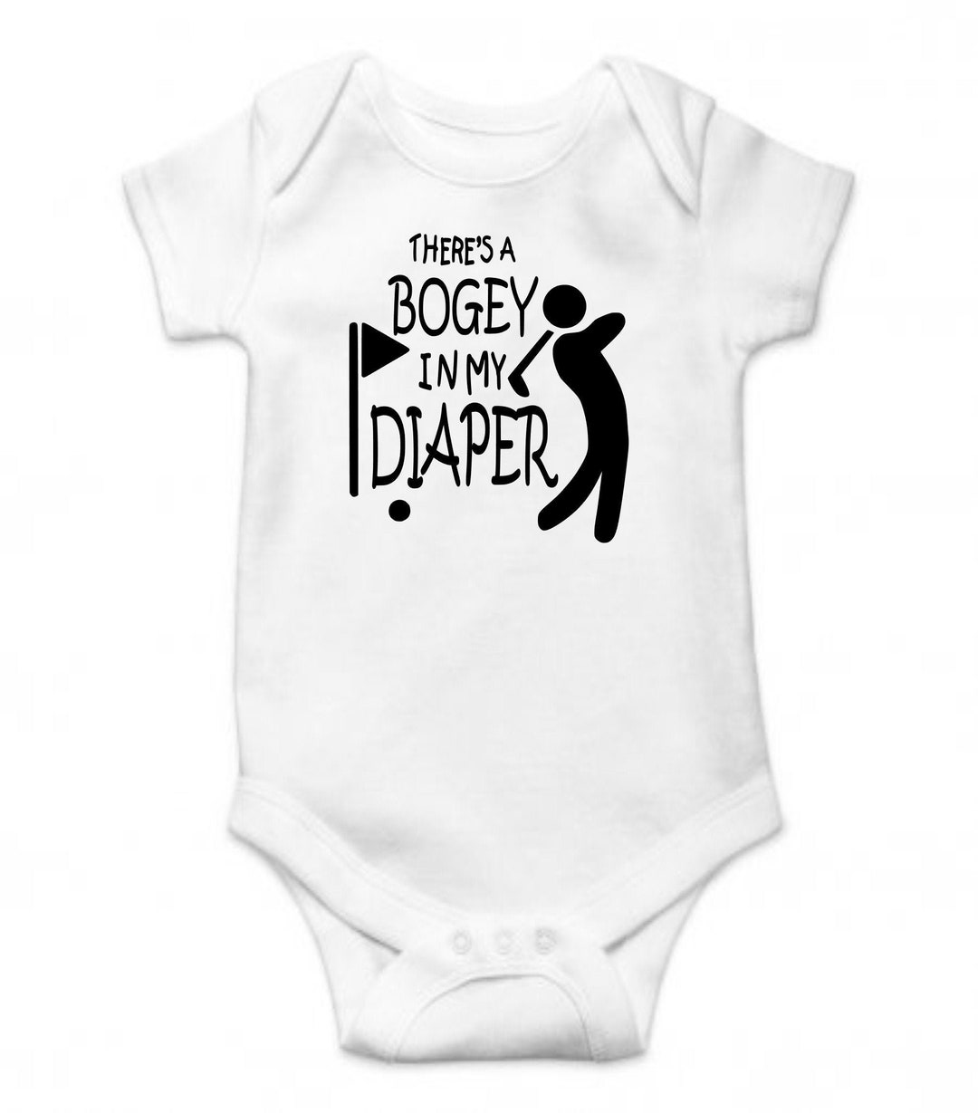 Baby Golf Onesie Bogie in My Diaper Baby Onesie / Bodysuit Etsy