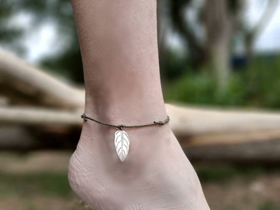 Cotton ankle bracelet deals
