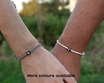 Initial Bracelet Couple - Etsy